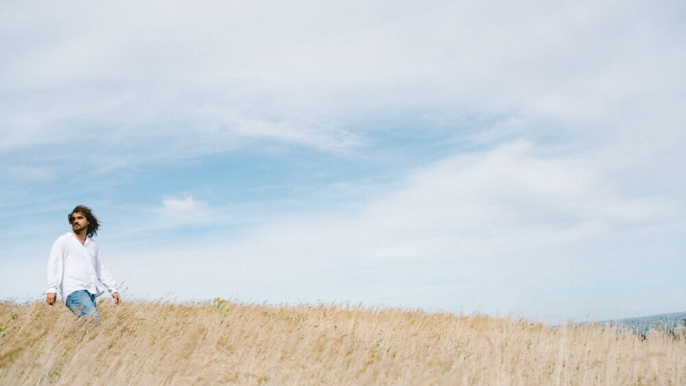 Blair Dunlop in a field of corn